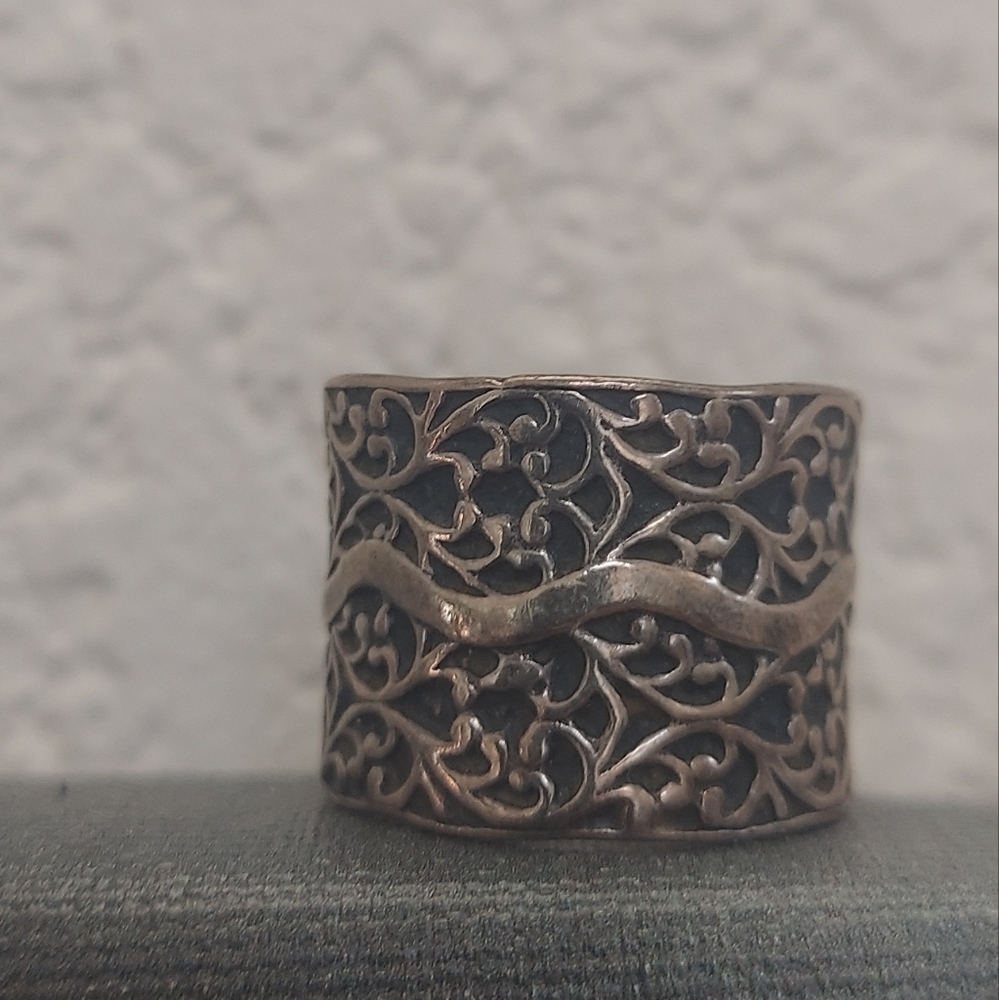 Sterling Silver Filligree Ring Band